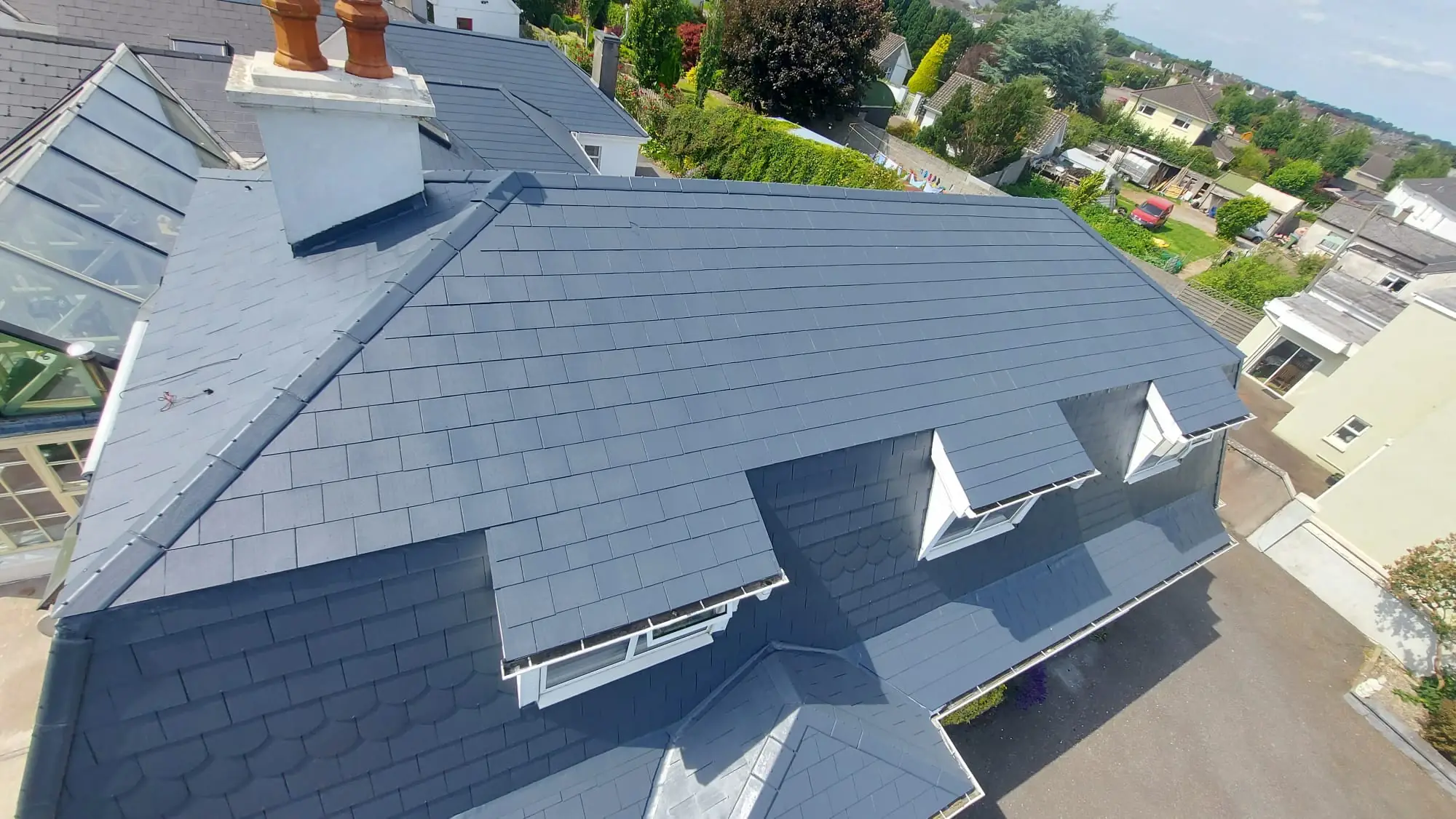 Completed roof coating project showing specialist protective coating applied by MS Partners for long-lasting protection